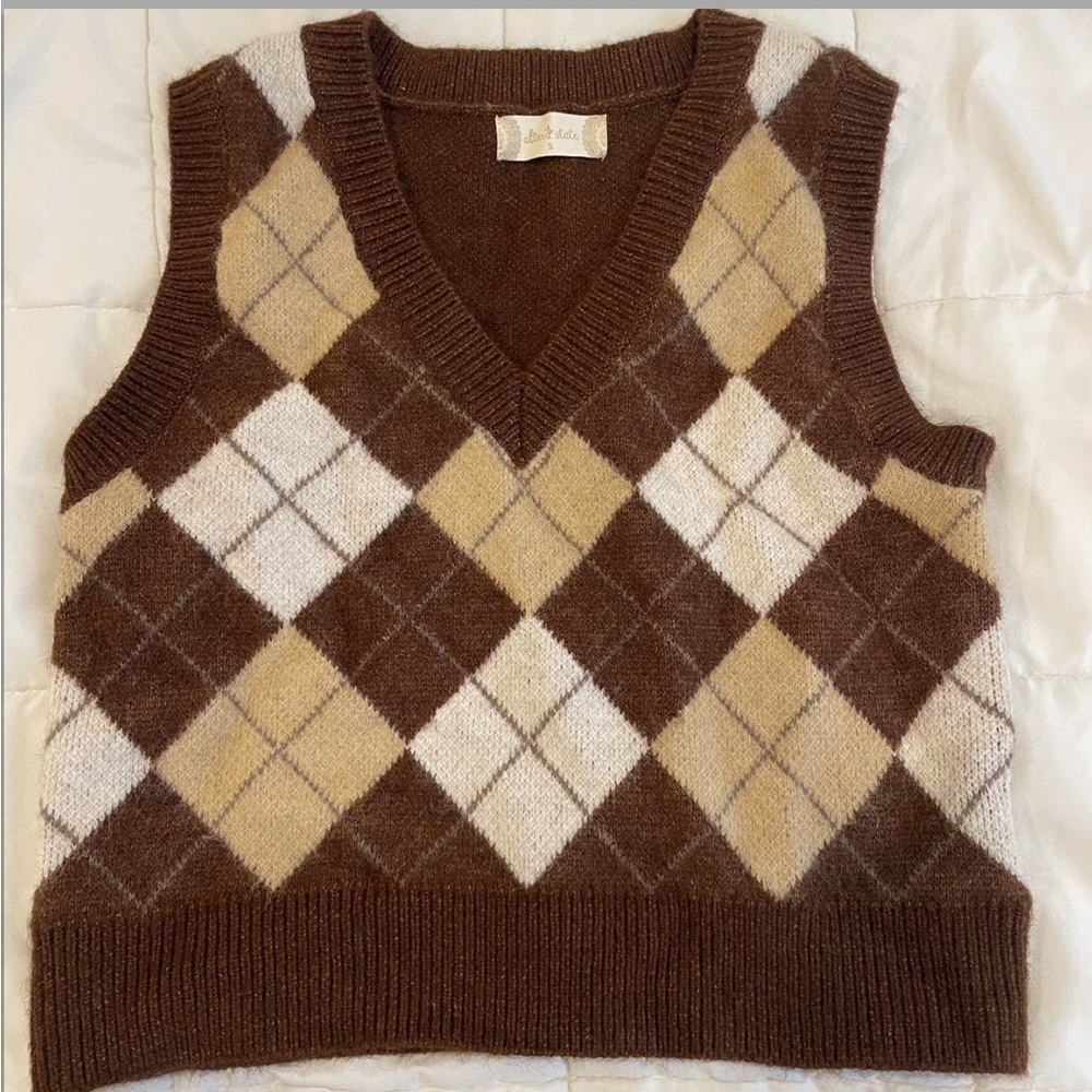 Altar'd State Brown Knit Vest